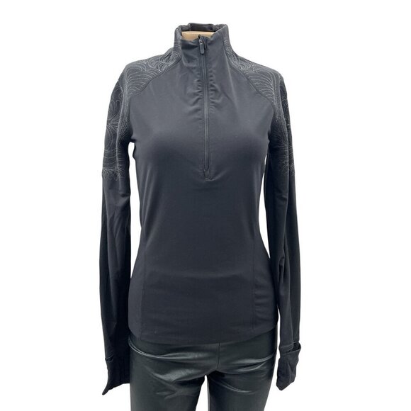 Lululemon Toasty Tech 1/2 Zip Pocket Hi-Neck Activewear Longsleeve Black Women 4 - Picture 5 of 16
